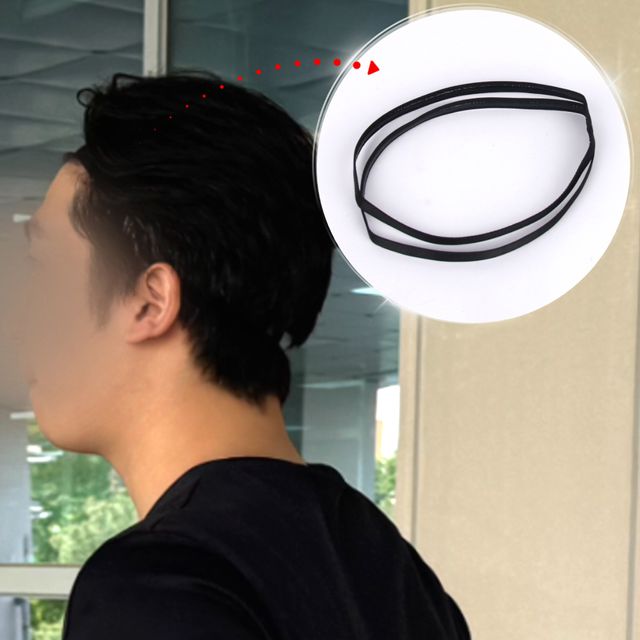 두줄 얇은 러닝 헤어밴드 블랙