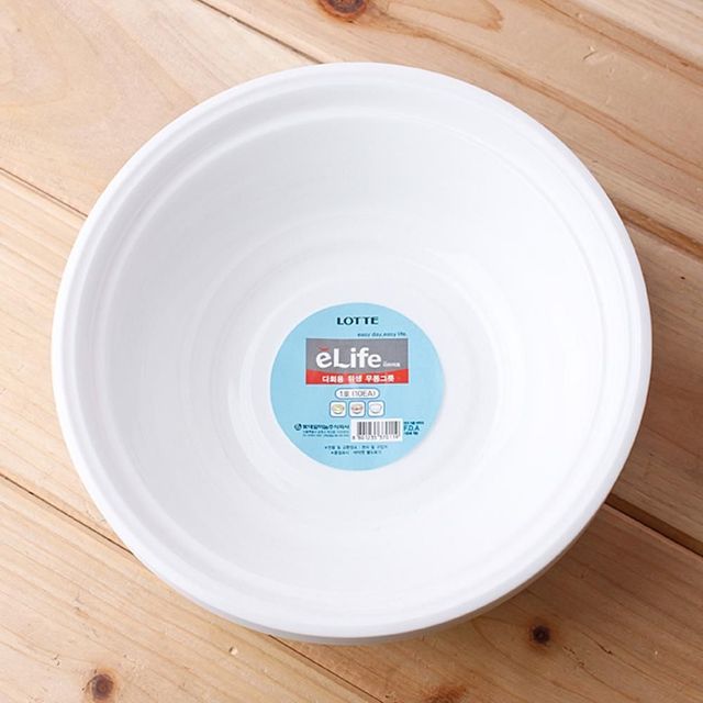 다회용 위생 우동그릇 20cm 10p, 냉면 접시