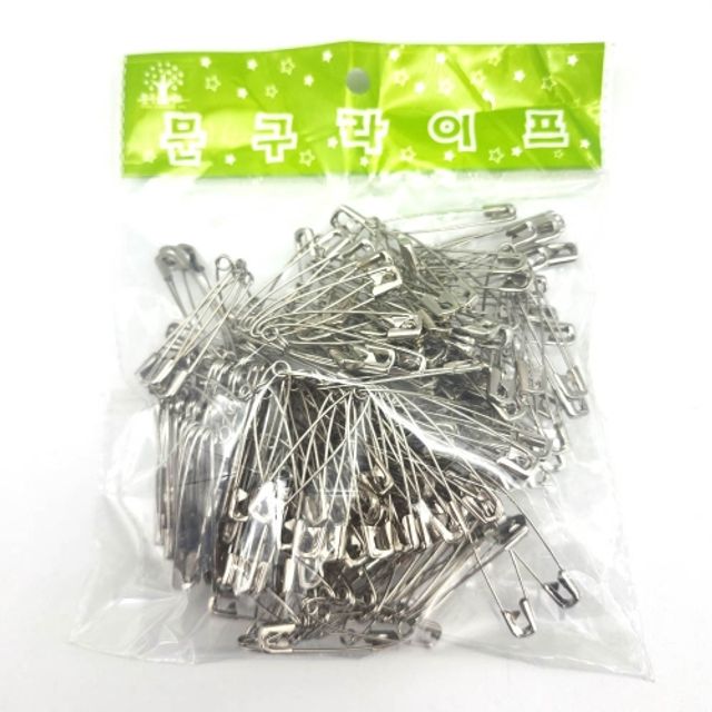 12000 봉지옷핀 대 250개 (10x25) 연결고리 브로치재료 안전핀 시침핀