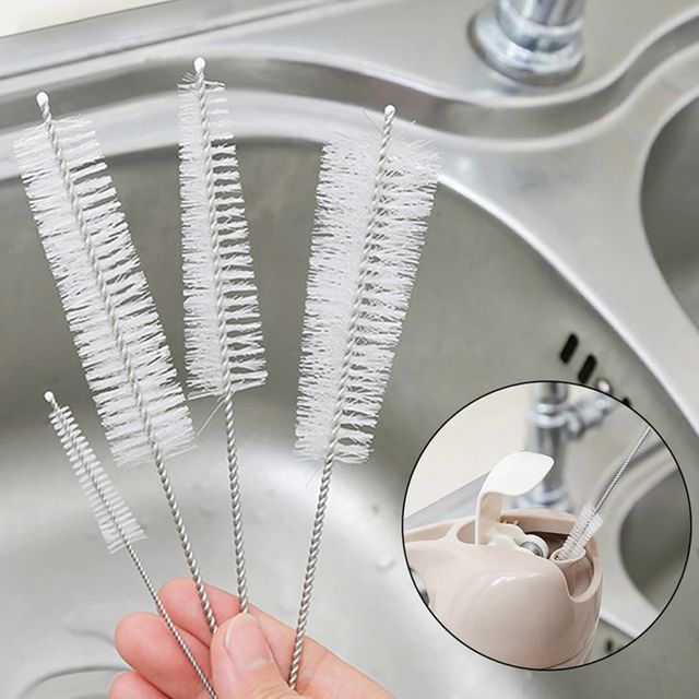 병입구 주전자 빨대 세척솔 긴솔 브러쉬 병솔 4종