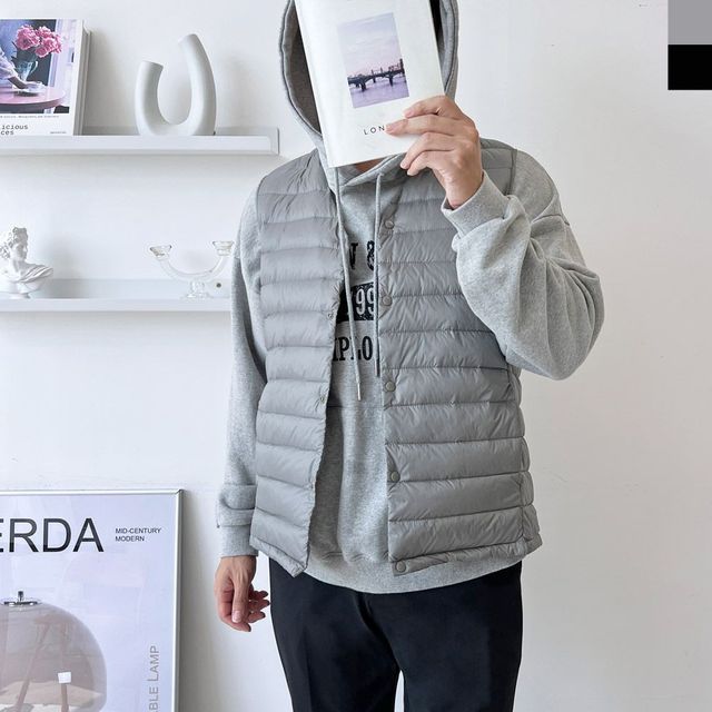 남자오리털 패딩 경량패딩조끼