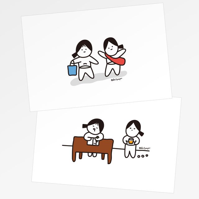 달페이퍼 미니미니 6종 엽서 postcard 인테리어엽서 사무용품
