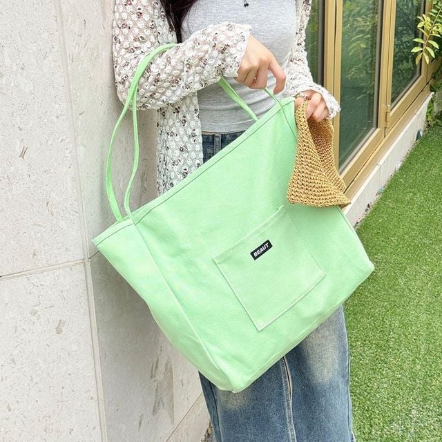모던 쇼퍼백 캐주얼 에코백 여성 숄더백 캔버스