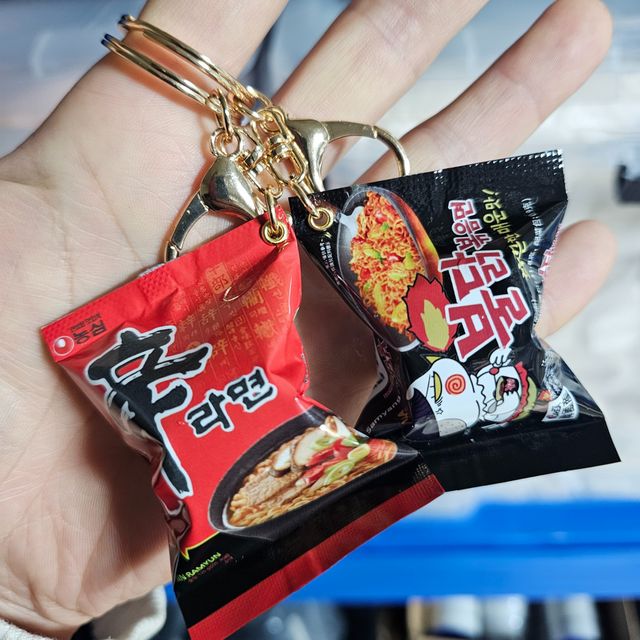 가방고리 봉지라면 미니어처소품 외국인친구선물 미니어처키링