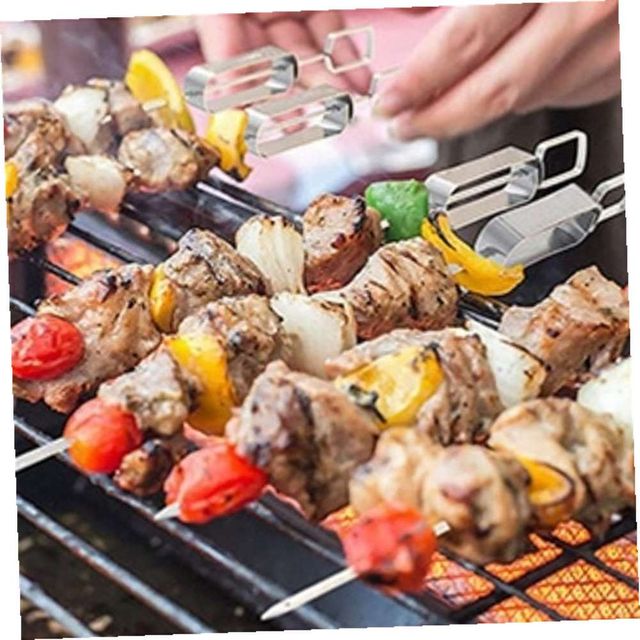 캠핑바비큐꼬치구이 간편슬라이드바비큐꼬치5p세트그릴캠핑꼬치