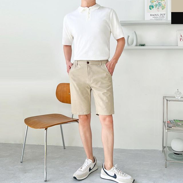 5부 밴딩 휴가 남자반바지 츄리닝 트레이닝팬츠 면