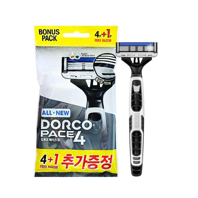 도루코 페이스 포 4 휴대용 일회용 면도기 4p+1p입