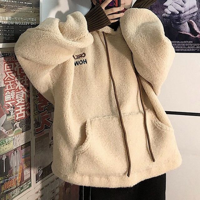 여성 겨울 루즈핏 후드 레이어드 후리스 2컬러