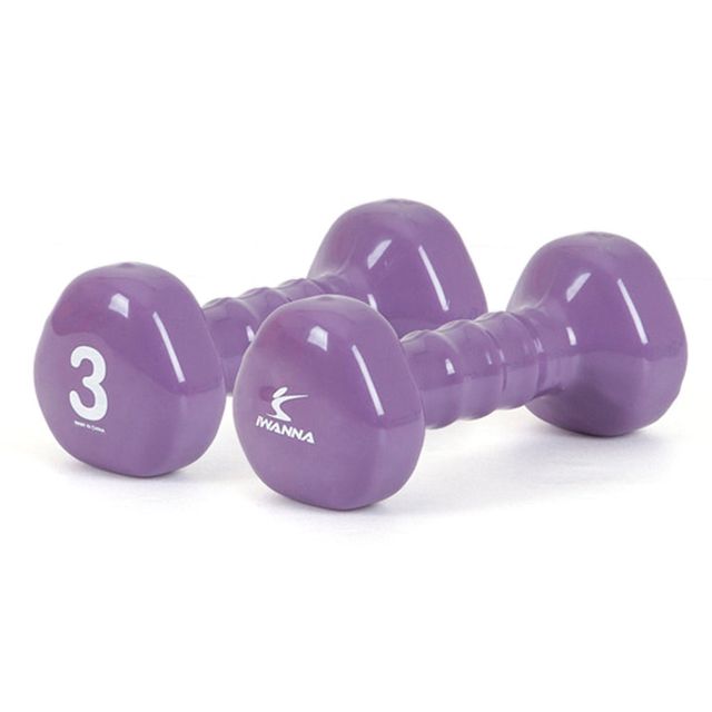 스모키퍼플 3kg 아령 단품1개 PVC 삼각아령