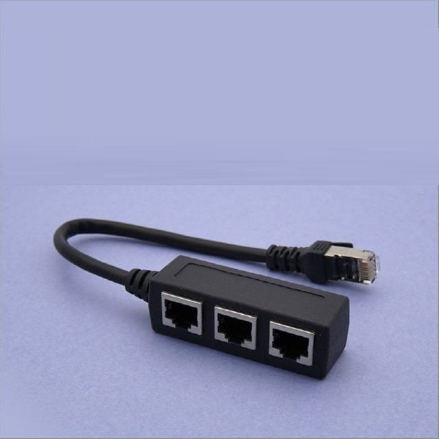 커플러 RJ45 FT형 8P8C 분배기 1대3 3분배 Black STP