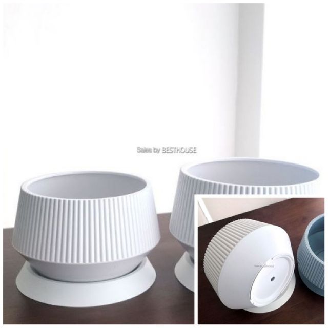 고강도 플라스틱 세로줄무늬 분재 화분 22x17cm 대 홈가드닝 가드닝용품 정원용품 식물키우기