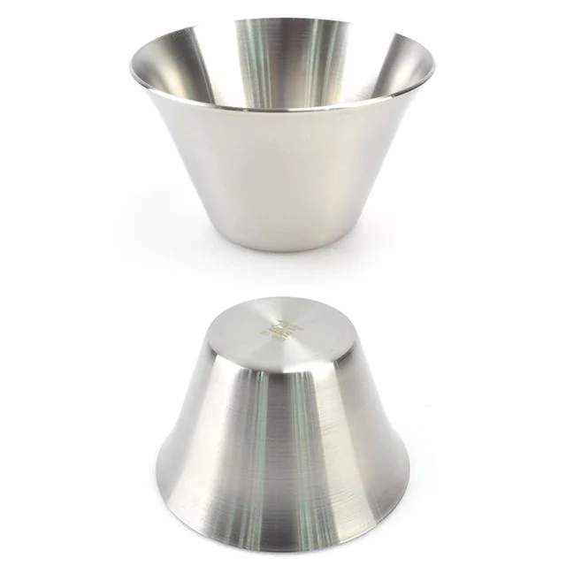 스텐 디저트볼 15호, 팥빙수 후식그릇 16.8x9.7cm