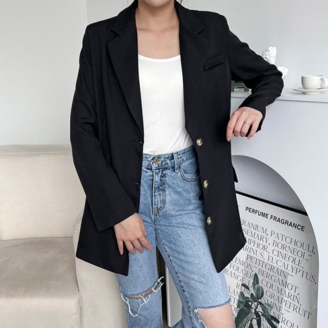 여성 데일리 편안한 롱 하프 자켓
