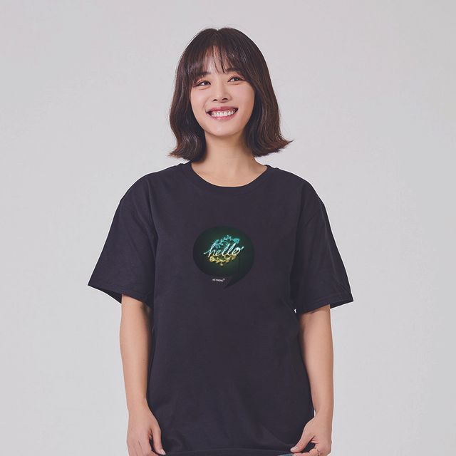 키밍 hello 우정티 빅사이즈반팔티 데일리티셔츠