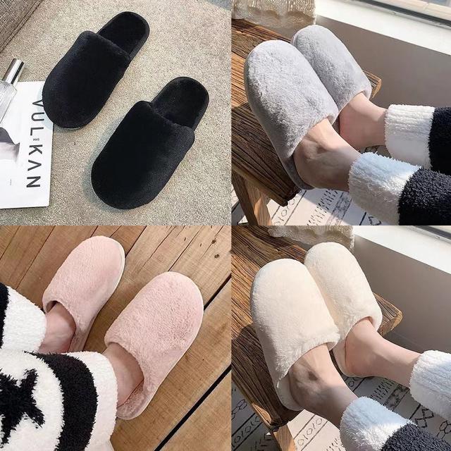 퍼하우스실내화 털안감 신발 홈슬리퍼 겨울 무지 심플