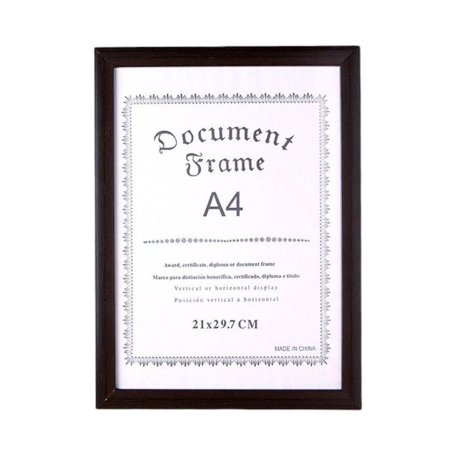 모던 허가증 상장 액자 (A4 다크브라운)
