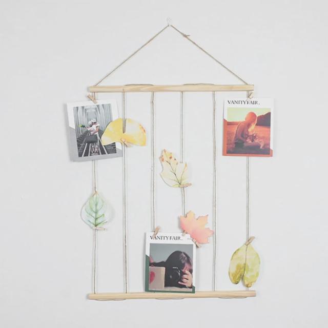 우드 포토 행거 노끈 벽에 사진 걸기 붙이기 꾸미기
