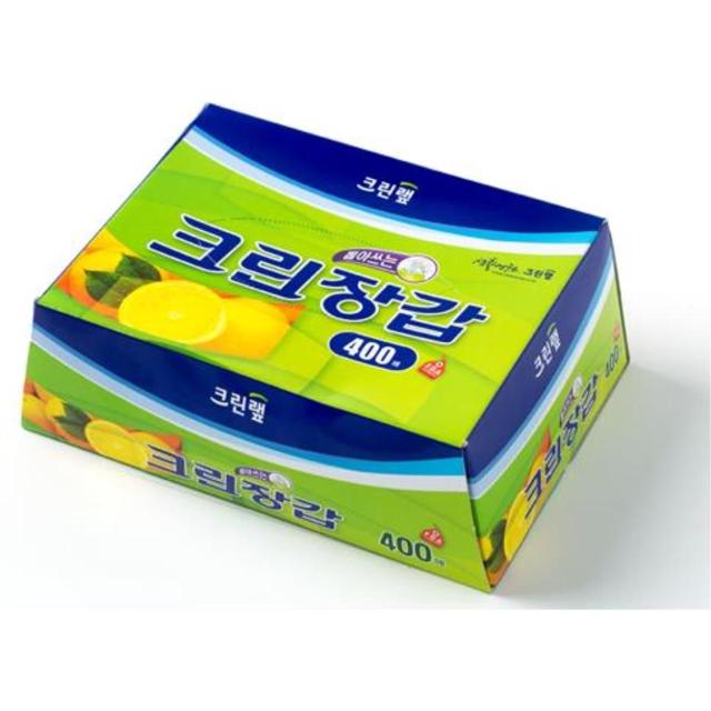 크린 일회용 비닐 장갑 400매 대용량 요리용 위생 장갑