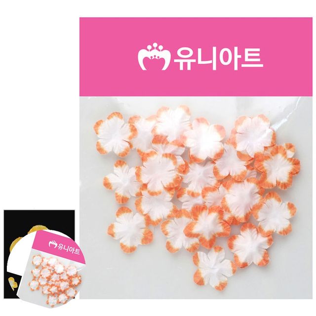 가짜꽃 어린이집환경구성 싸리꽃 흰색 주황