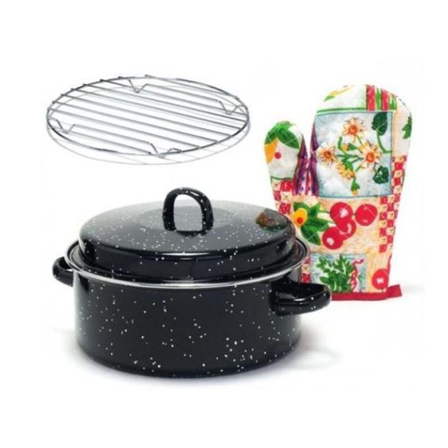 키친아트 직화냄비 군고구마 냄비 장갑포함 24cm