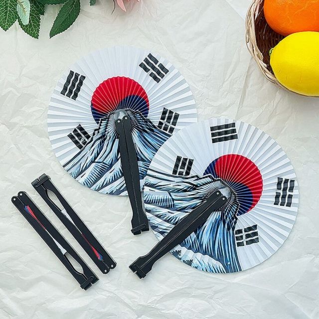 휴대용 손부채 접이식 여름 부채태극문양