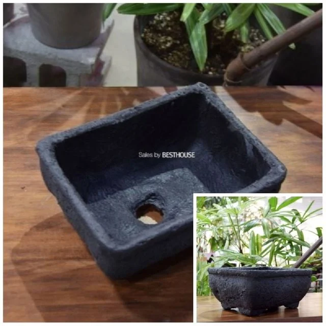 화산석 화분 직사각 24x18x11cm 실내가드닝 식물인테리어 인테리어화분 인테리어화분바구니