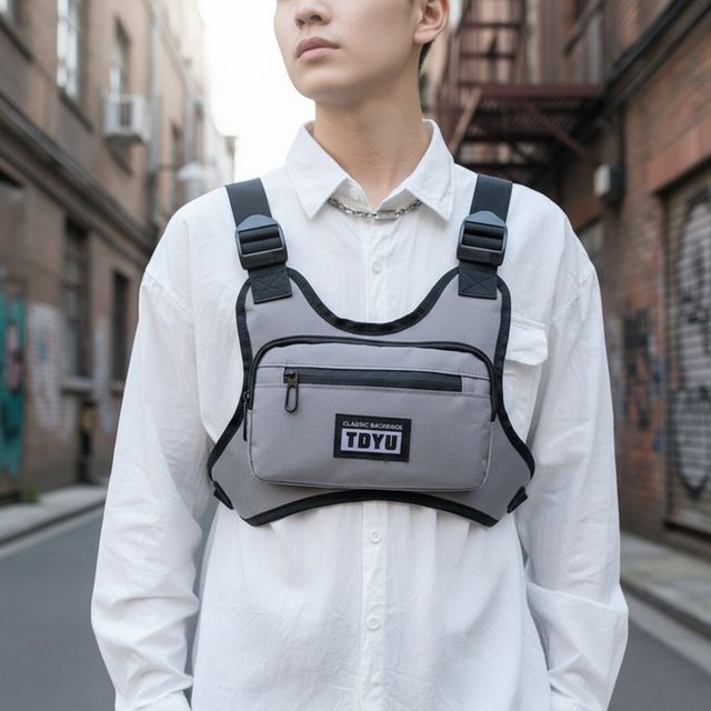 익사이팅 스포츠가방 체스트백 테크웨어 조끼가방 (그레이)