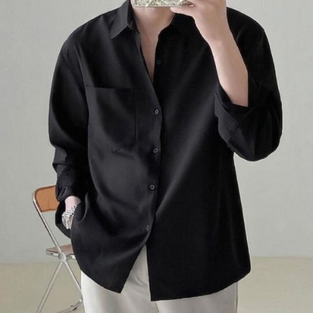 솔리드 줄무늬 루즈 신상 가을 드레스 오버핏 단가라