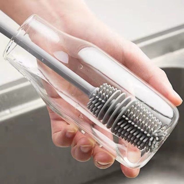 설거지솔 텀블러 컵 젖병 물 병 실리콘 슬림 세척 솔 브러쉬