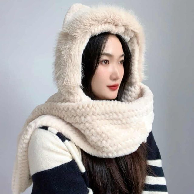 퍼 후드머플러 후드머플러넥워머 귀여운머플러