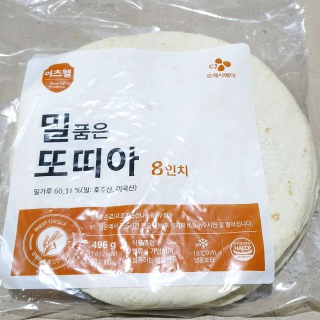 이츠웰 밀품은또띠아(8인치 12장 496g)