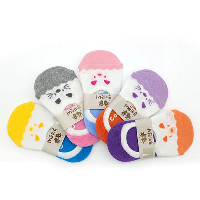 유아동동물덧신 미끄럼방지 뒷꿈치실리콘 5켤레묶음