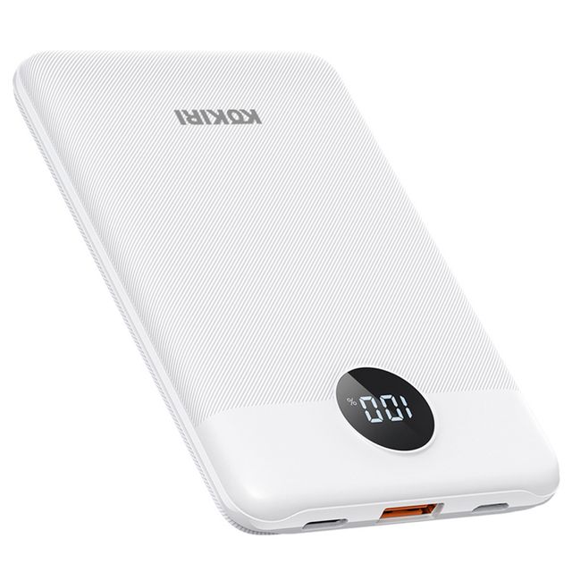 코끼리 보조배터리 미니 고속충전 LCD PD 22.5W 10000mAh C타입 USB 2포트 (화이트)