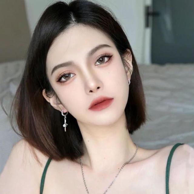 단발머리 앞머리없는 통가발 스타일 변화 네츄럴블랙