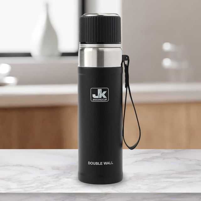 차거름망 보냉 보온물통 500ml 블랙 이쁜텀블러 진공보틀