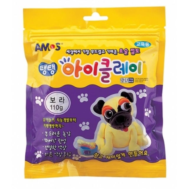 탱탱아이클레이 110g 보라5개입 어린이장난감 키즈 촉감놀이