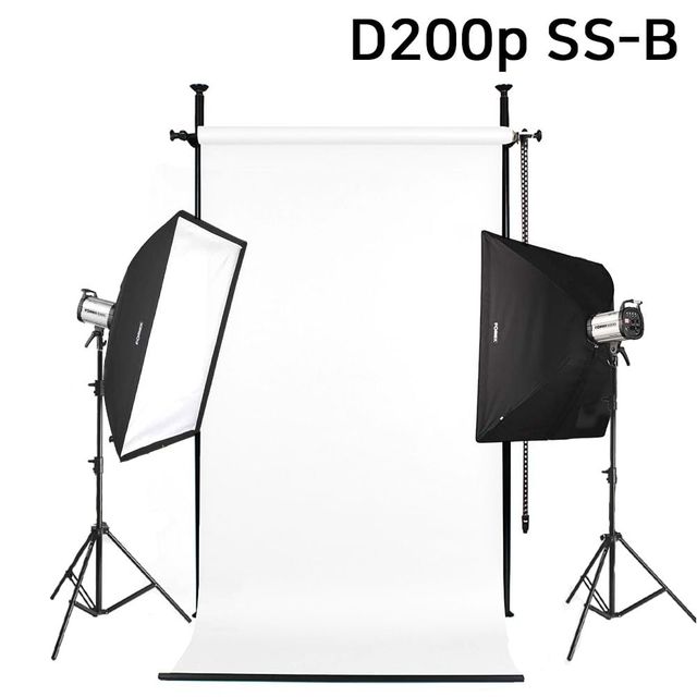 촬영 사진조명 세트 화이트 고정형 배경지 D200p