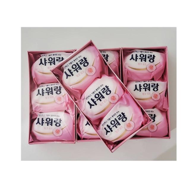 샤워랑 핑크로즈 130g 3개입 4세트 무궁화 목욕비누
