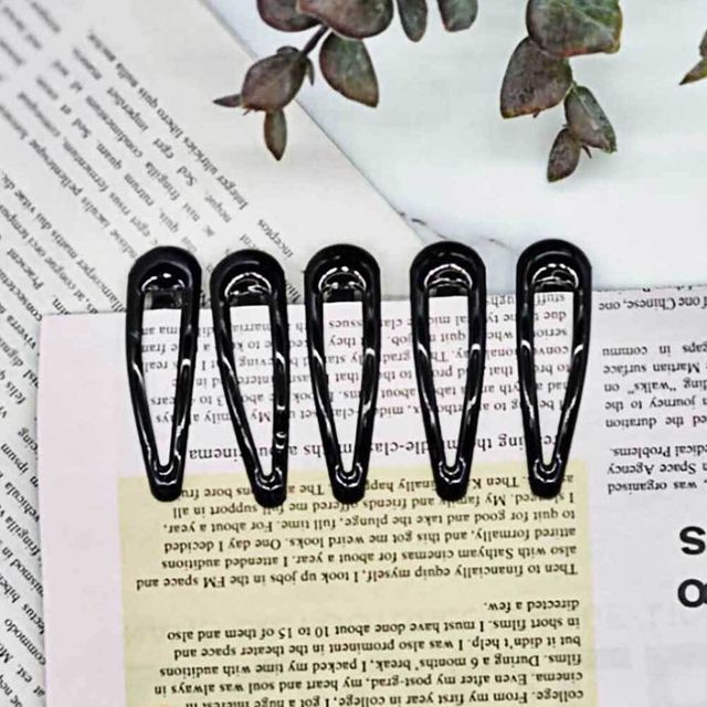 똑딱핀 똑딱 1세트 블랙 유광 5P 헤어