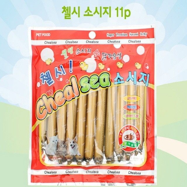 착한 강아지 순 닭가슴살 소시지 칭찬 간식 100개 세트