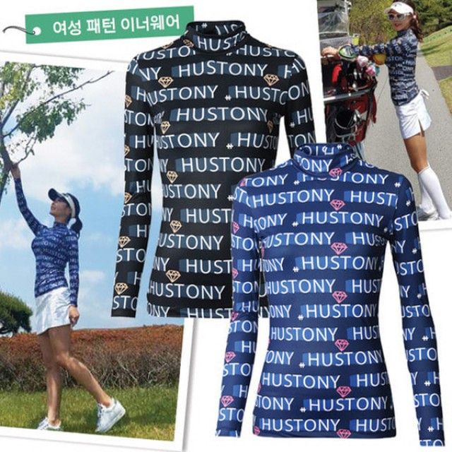 휴스토니 여성 여름 골프 패턴 이너웨어 여성골프이너웨어