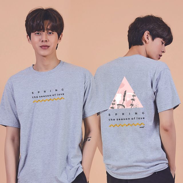 키밍 SPRING 간절기 티셔츠 봄 남자 오버핏 라운드 반팔