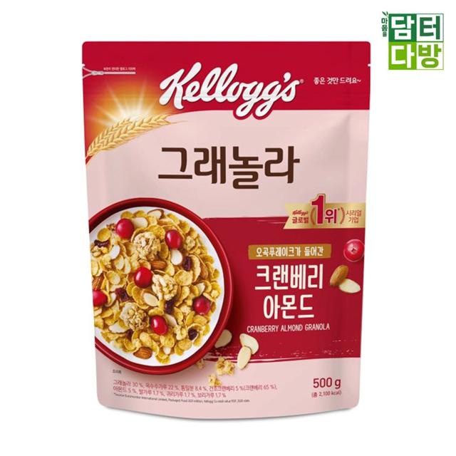 켈로그 크랜베리 아몬드 그래놀라 시리얼 500g