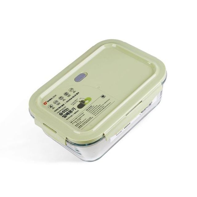 5호 통 직사각 반찬 용기 냉동밥보관 유리밀폐용기 반