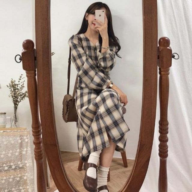 봄가을 여성 원피스, 소개팅 하객패션 데일리 롱드레스