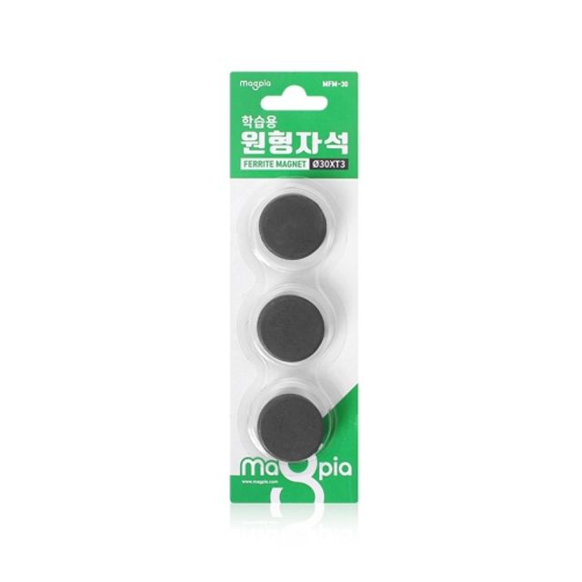 마그피아 학습용원형자석 MFM-30 - 30파이 9개입, 대형 자석으로 강력한 자력과 안정감 제공