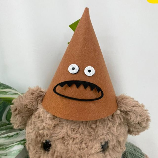 굇수공룡고깔모자 굇수 이벤트모자 펠트고깔모자 생일파티소품