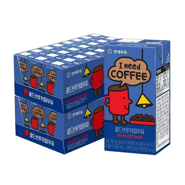 연세 콜드브루 커피우유 190ml x 24 x 2