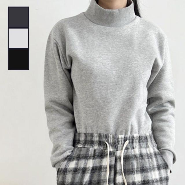 여성 데일리웨어 따뜻한 기모안감 데일리 반목폴라티