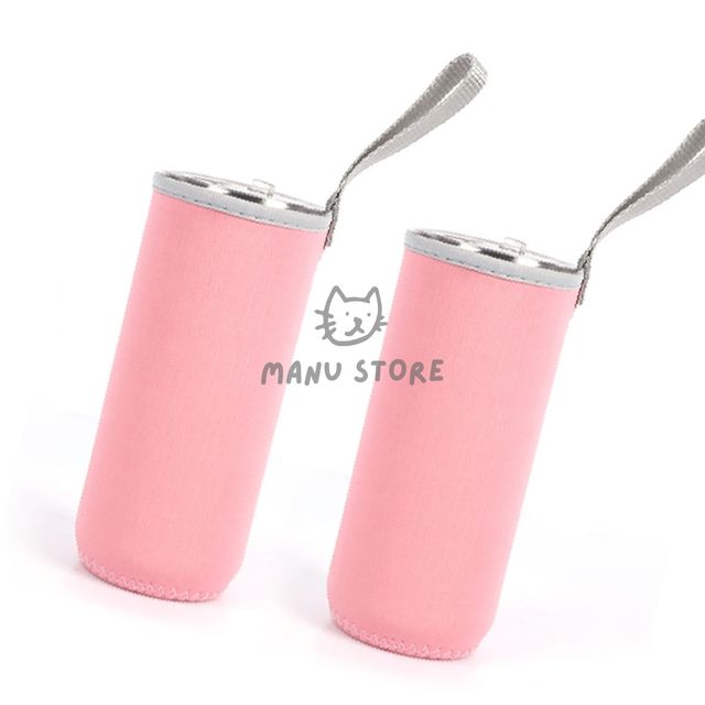 물병가방 보냉 물병 파우치 2P세트 280ml 라이트핑크